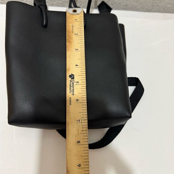 Zara Womens Crossbody Bag Black Mini Tote Minimalist bag Messenger handles bag - Picture 9 of 11